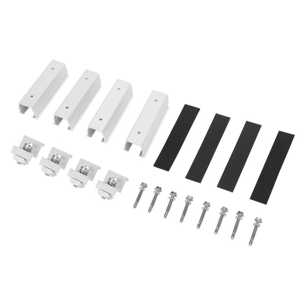 4 Set Solar Panel Mounting Brackets Aluminum Alloy Easy To Install Solar Panel Bracket Clamp Kit for Tin Roof