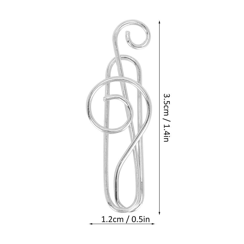 20Pcs Musical Note Paperclip Music   Shape Creativity Modeling Metal Craft Supplies