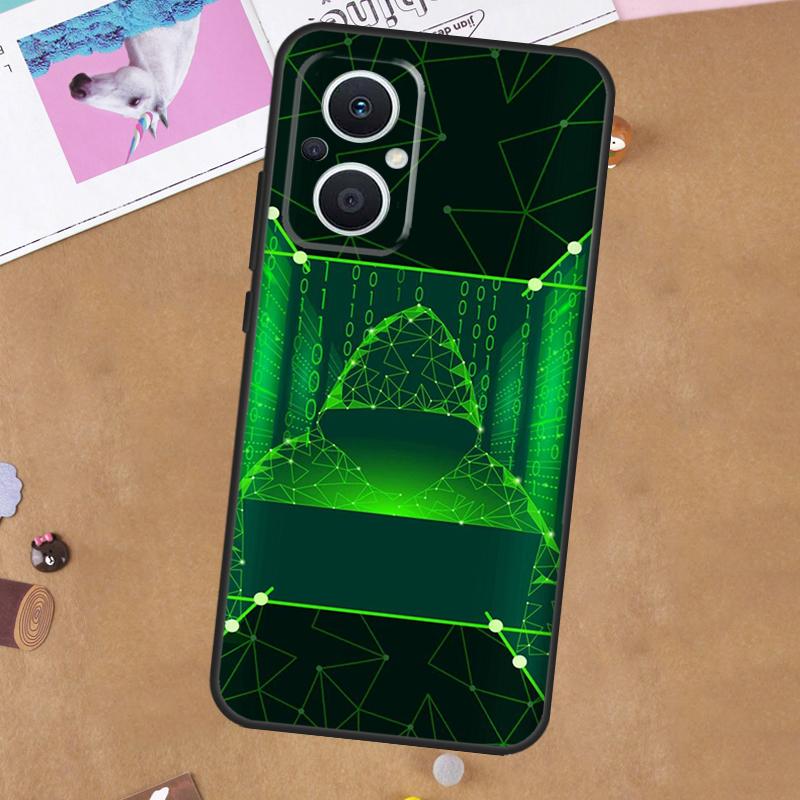 Matrix Hacker Чехол для OPPO Reno 13F 11F 12F 14F 10 11 12 13 14 Pro 8T 7 8 Lite OPPO Find X9 X8 X6 X5 Pro