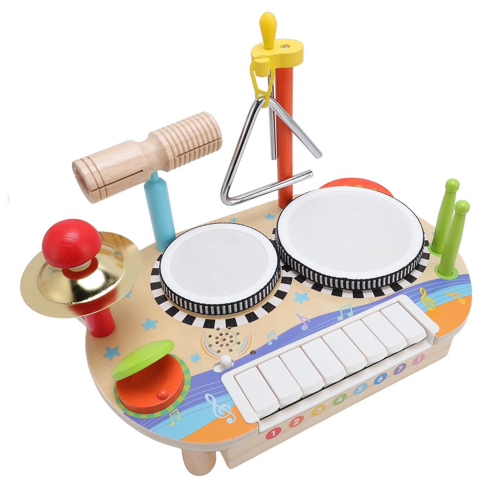 Детский музыкальный инструмент Деревянный многофункциональный барабан Стучащий пианино Ударный инструмент Образовательный
