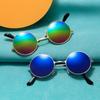 Children's Sunglasses Boys Trendy Retro Round Frame Glasses Girls Baby Sunglasses Photo Catwalk Metal Frame Prince Glasses