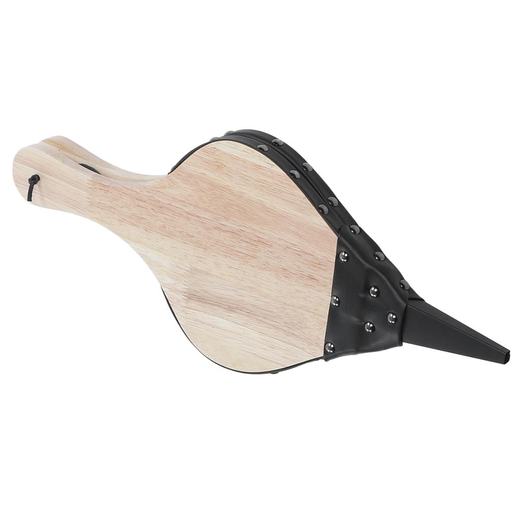 Fireplace Bellow Manual Operation Durable Solidwood Heatproof Leather Widely Used Fire Blower for