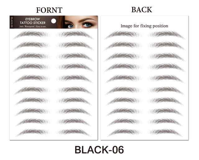 Brow Sticker 4D Hair Like Eyebrows Makeup Waterproof Eyebrow Tattoo Sticker Long Lasting Natural Fake Eyebrow Stickers Cosmetics