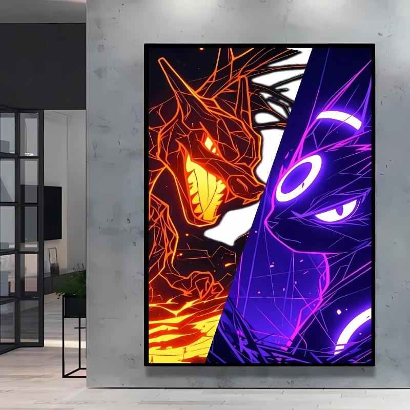 Cool Pokemon Lucario Wall Decoration High Quality Canvas Bright and Clear Colors Add A Mysterious Atmosphere To Your Home