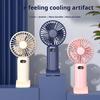 Mini Handheld Fan Cooling Device Digital Display Strong Airflow Low-Noise Battery Operated USB Rechargeable Personal Fan