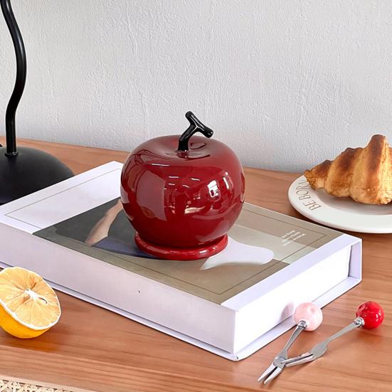 Диспенсер для зубочисток в виде красных фруктов, держатель для зубочисток для зубной нити, домашний офис, ресторан, кухня, настольный органайзер для зубочисток, контейнер