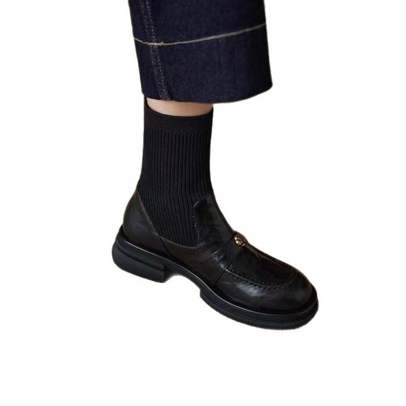 Эластичная обувь, носки и ботинки - Новые стили для осени и зимы. Женские ботильоны на плоской подошве.