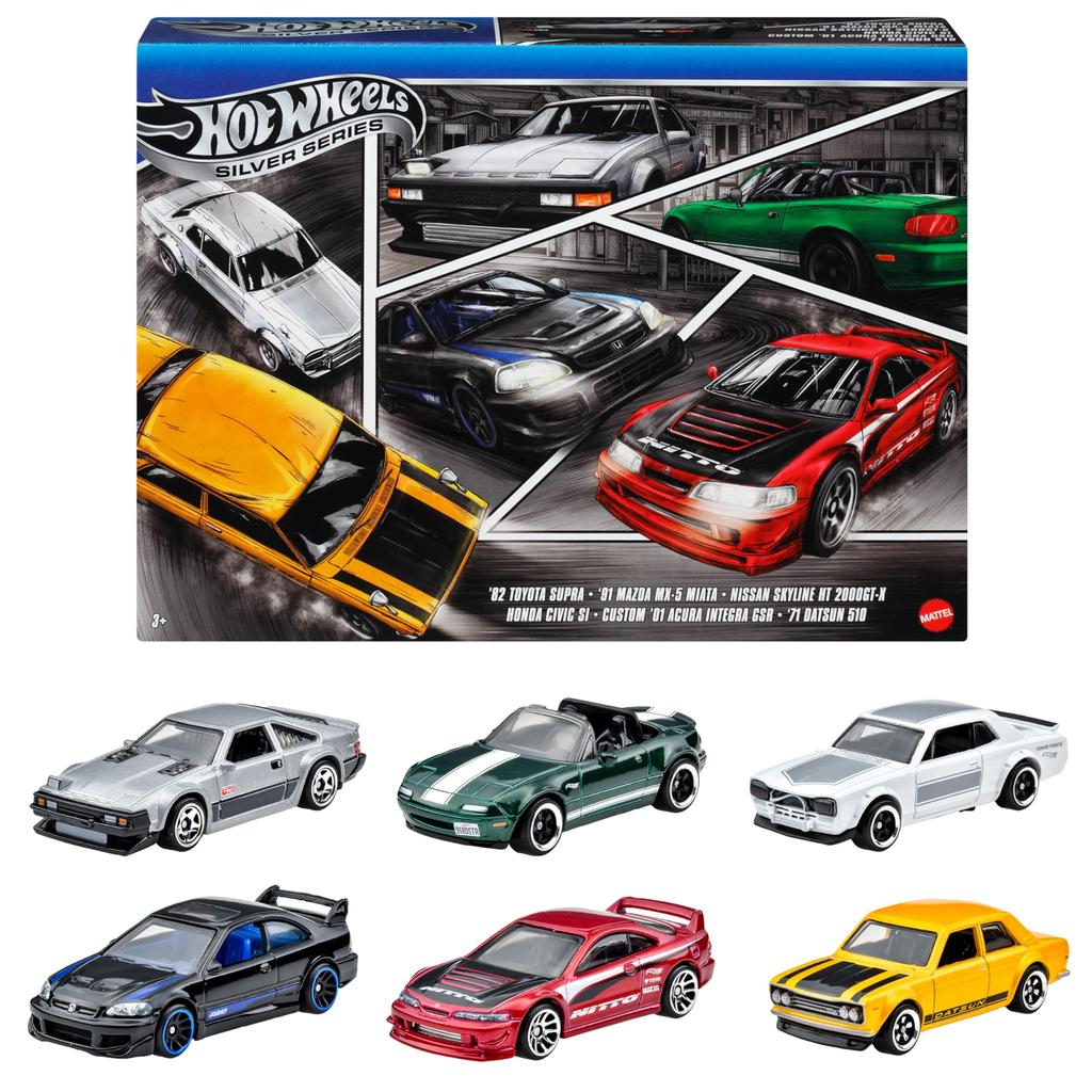 Hot Wheels Streets of Japan Multi Pack игрушечный мини-автомобиль 6 машин от 3 лет и старше Multi JBY77