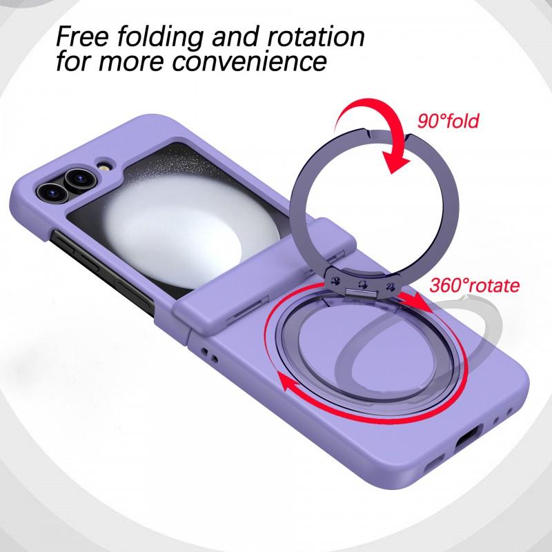 Magnetic Wireless Charging Flip Phone Case With Rotating Stand Galaxy Z 8 7 6 5 4 3 Shockproof Hard Cover