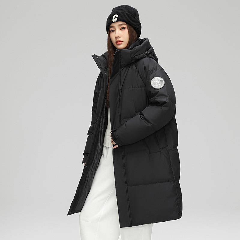 Mens Mid-Length Down Jacket Detachable Hood Warm Casual Youth Thick Couple Coat