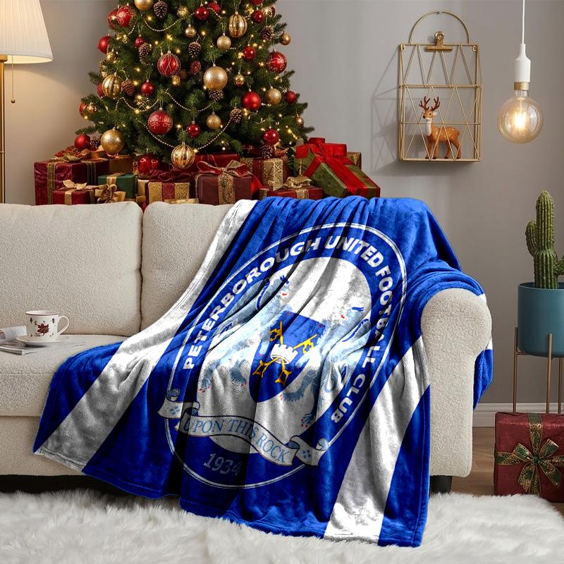 Peterborough Crest Throws Blanket Flannel Blankets Plush for Couch Bed Gifts for Men Women Travel picnic blanket Christmas fan gifts