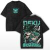 Anime My Hero Academia Midoriya Izuku Graphic T Shirt Men Women Oversized Tshirt Washed Cotton Tee Harajuku Unisex T-shirt