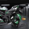 1/12 Kawasaki Ninja ZX-10R Heavy Locomoti Alloy Motorcycle Model Cross-country Racing Motorcycle Model Sound Light Kids Toy Gift