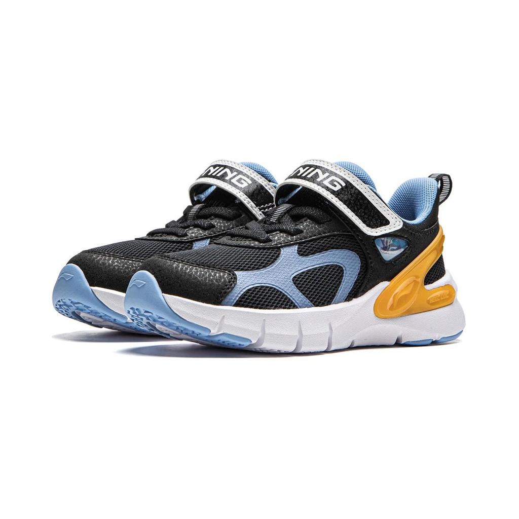 Li Ning Kids Sports Lifestyle Series Мягкие, удобные, прочные, дышащие, повседневные туфли с низким верхом, детские повседневные туфли черного и синего цвета YKNU062-1
