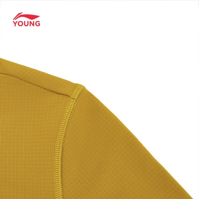 LI-NING Kids' Fleece-Lined Thermal Long-Sleeve Sport Shirt