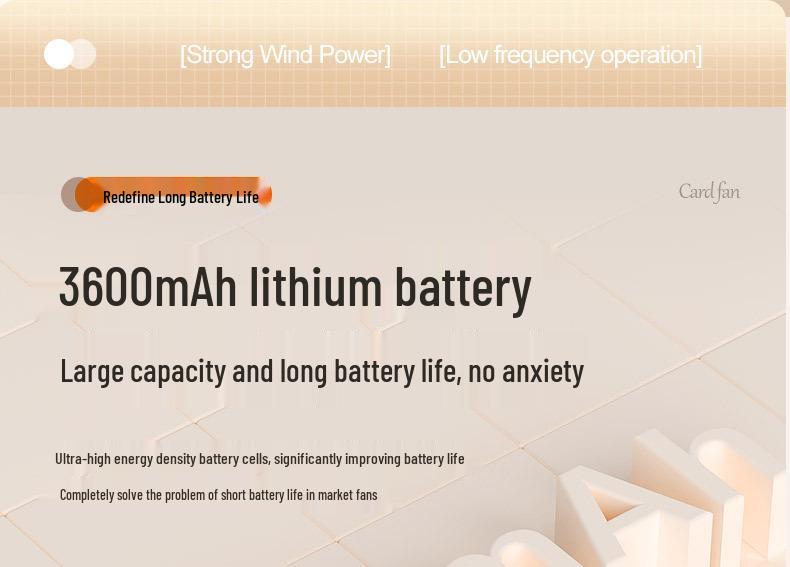 Dual-Head Desktop Fan: Five-Speed, High Airflow, Independent Control, Long Battery Life for Office & Home Use