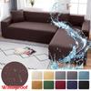 Waterproof Sofa Cover Solid Color Elastic Corner Couch Covers For Living Room Home Decor 1 /2 /3 /4 -Seater L Shape Sofa Armchair