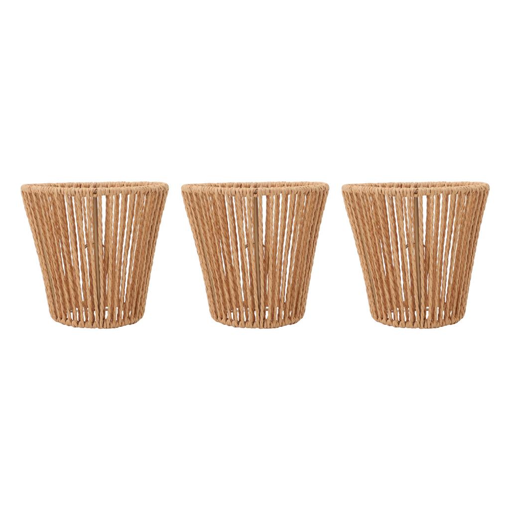 3pcs Small Lamp Shades Replacement Woven Lampshade for Floor Lamps Pendant Light Chandelier