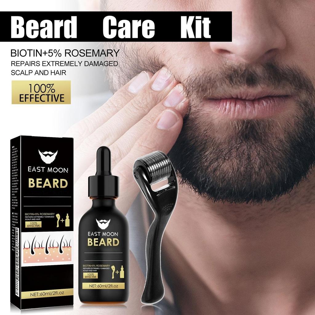 Beard Care Kit, deeply moisturizes and nourishes the beard, promotes a fuller beard, enhances masculine charm.