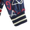 Gucci 16AW Итальянская смесовая ткань Rayon Принт Ghost по всей поверхности Куртка-бомбер 50 Темно-синий Мужская Б/У
