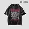 Мужская футболка с коротким рукавом, модный бренд, летняя, свободного кроя, с рукавом пять четвертей, новый стиль, интернет-знаменитость, трендовая, с простым принтом, топ