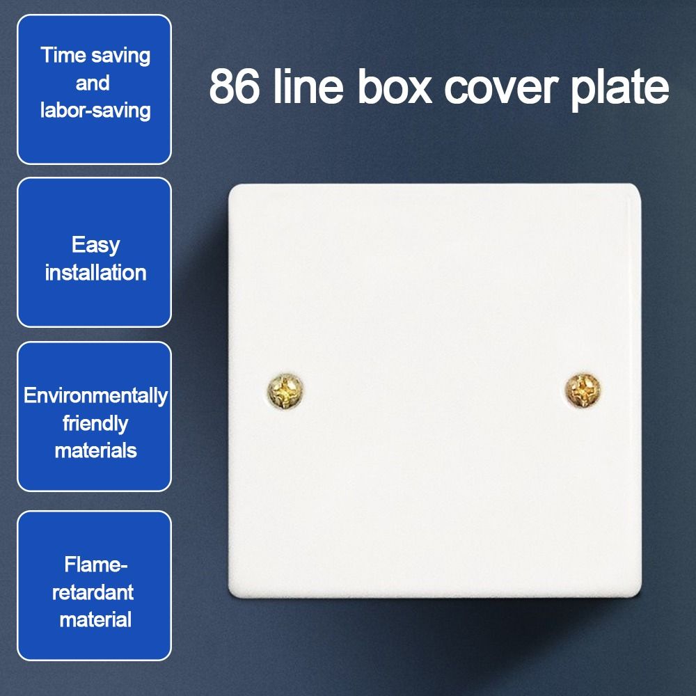 10pcs/set Plastic Concealed Box Cover Easy Installation 86 Type Wall Cover Dustproof Decorative Cover Plate Home Decoration