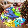 Game Rainbow Friends Pattern Round Rug, Indoor/Outdoor Mat, for Picnic, Gameroom, Bedroom, Office, Living Room, Home Decor Carpet, Birthday Gift