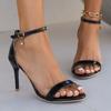 Мода Новые сексуальные черные женские босоножки Crystal Queen Fashion Spike High Heeled Lady Party Shoes Plus Big Size Zapatos Mujer