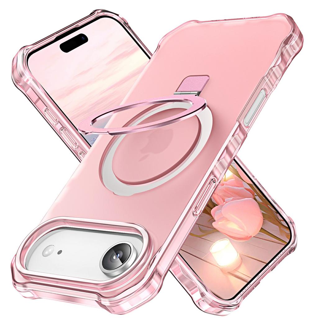 For iPhone Air Case Compatible with MagSafe Matte Kickstand Hybrid Phone Cover Small Wavy Edge