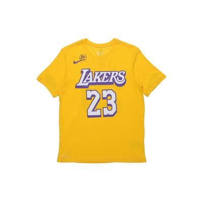 Nike Джерси NBA City Edition сезона 2019-2020, Лос-Анджелес Лейкерс Леброн Джеймс Нет. 23 Футболка Мужская Топы Желтая BV8796-705