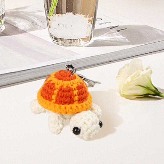 Keychain Pendant Crochet Turtle Shape Charm Hanging Ornament Wallet Backpack Car Keys Accessory