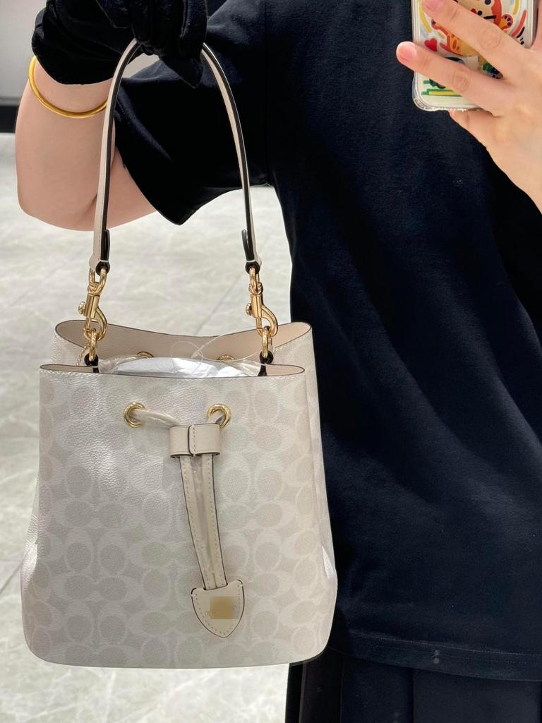 KOUJIA 2025 Rowan Bucket Bag: Classic Monogram Mother-and-Child Shoulder/Crossbody Handbag