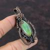 Подвеска из хризопраза, подвеска из драгоценного камня, подвеска из медной проволоки, антикварная медная бижутерия, подвеска ручной работы, ювелирное изделие из проволоки, подарок на День матери