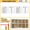 Heat Set Insert Nut Brass Soldering Tips M2 M2.5 M3 M4 M5 M6 Hot Melt Twilled Knurled Molding Injection 3D Printer Inserts Nuts