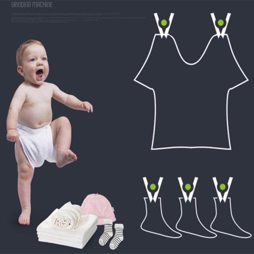 LEEPWEI Stainless Steel Foldable Clothes Drying Rack with 52 Clothes Pinch Pins, Multi-Function Storage, Gift Included (10 Spare Pins Included)