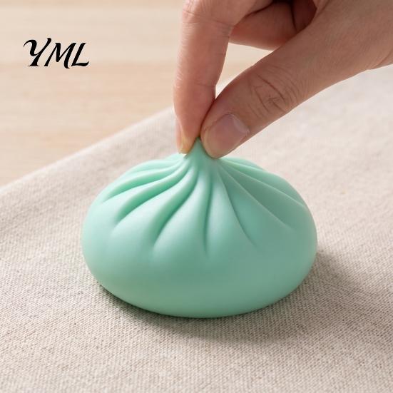 Dumpling Squeeze Toy Making Kit DIY Skin, Fillable Empty Ball Skin with Anxiety Relief Toys Stopper, Simulated Bun Supplies Focus Improvement Fidget