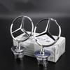 ERS3  Hot 2025 44mm 3D Metal Chrome Car Front Hood Emblem Bonnet Logo For Mercedes Benz C E S Class W204 W205 W212 W213 W211 W220 W222