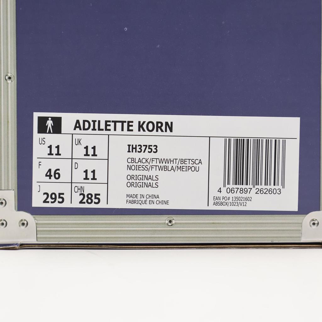 IH3753 Корн adidas Adilette Черный Footwear White Лучший Алый (Мужской)