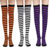 Absorb Sweat Over Knee Socks Keep Warm Striped Long Socks Knee Thigh High Socks  Fashion Show