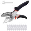 Multi-angle Bevel Scissors Angle Shear 45-135 Degree Angle Mitre Siding Wire Duct Cutter with 10 Replacement Blades and Spanner