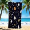 1Pc Christmas Tree Snowflakes Beach Towel Quick Dry Multiuse For Beach Pool Gym Yoga Home Travel Christmas Halloween Xmas Gift S1165