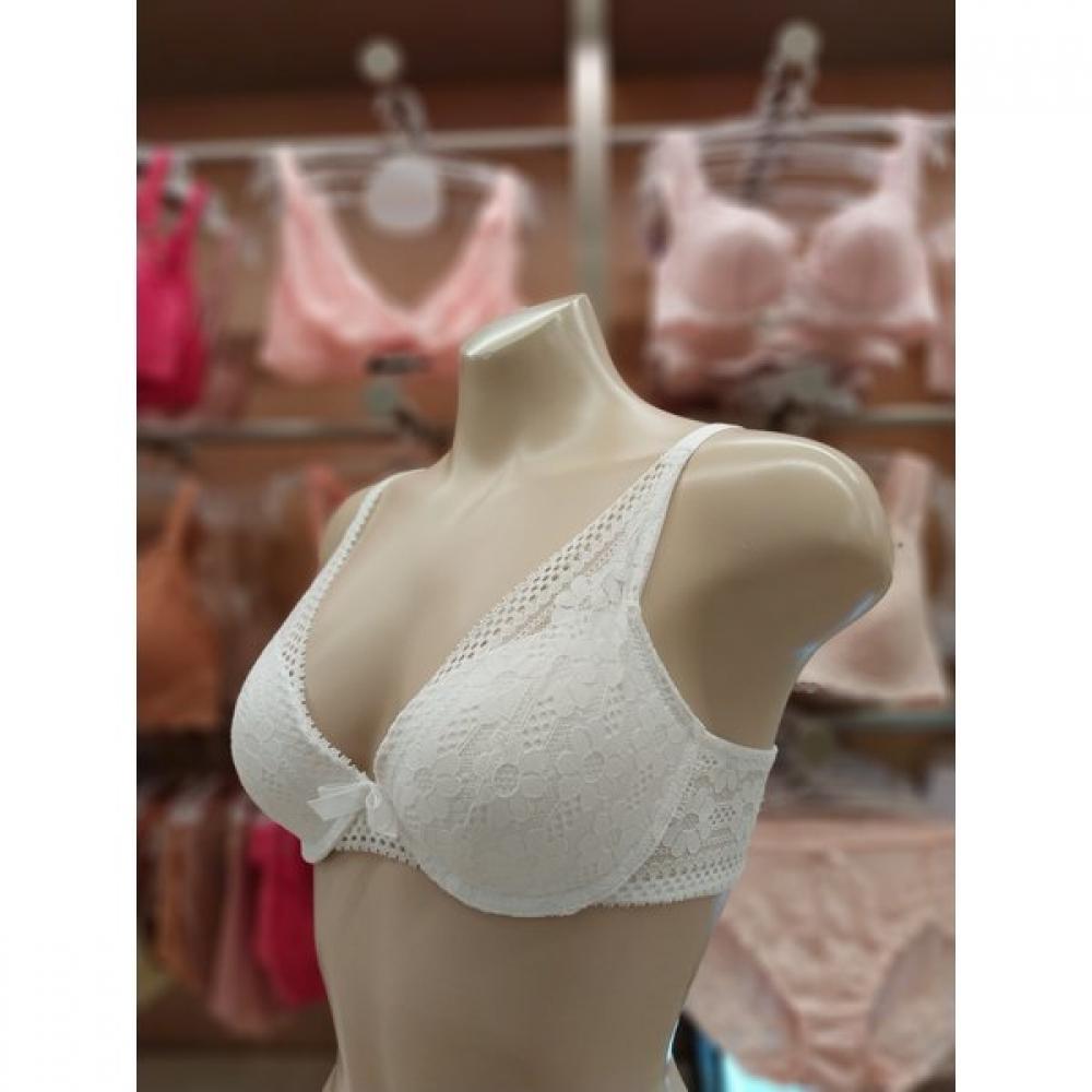 Barbara White Lace 3 4 Cup Mold Bra Hem Panty Set Abr4449 Abp4449h