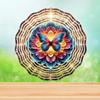 Bohemian Mandala Floral Butterfly Wind Spinner 2D Stainless Steel Metal Sculpture for Garden Outdoor Indoor Decor Gift