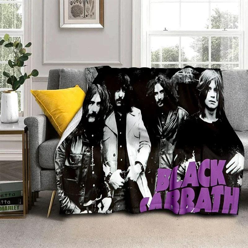 3D BLACK SABBATH Heavy Metal Rock Blanket,Soft Throw Blanket for Home Bedroom Bed Sofa Picnic Travel Office Cover Blanket Kids