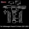 For Volkswagen Passat CC Arteon - Gear Panel Center Console Car Interior Protective Film TPU Transparent Anti-Scratch
