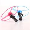 1pc Funny Spinning Flyer Luminous UFO Flying Saucer LED Light Handle Flash Parent-child Interactive Toys for Kids Outdoor Game