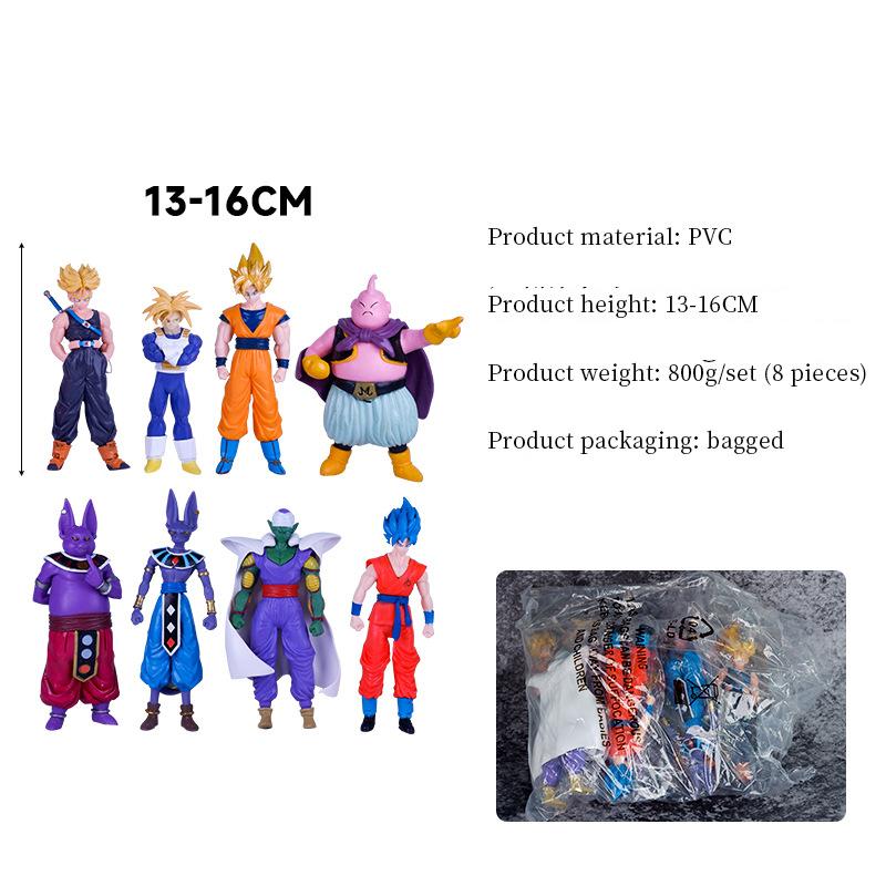 Набор из 8 фигурок Dragon Ball Z, Гоку Веджета Буу Бирус Аниме Фигурки Коллекционная Модель Игрушки, Подарок для Фанатов DBZ