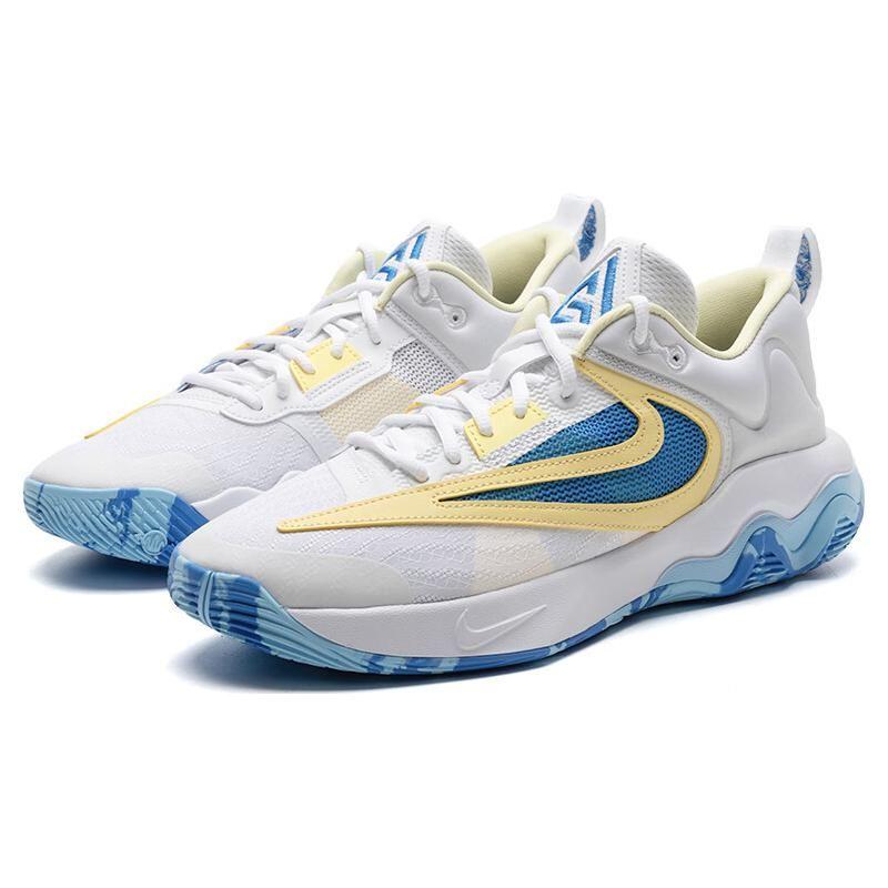 Nike Кроссовки унисекс Giannis Immortality 3 EP White Light Photo Blue Light-Laser-Orange Soft-Yellow DZ7534-101