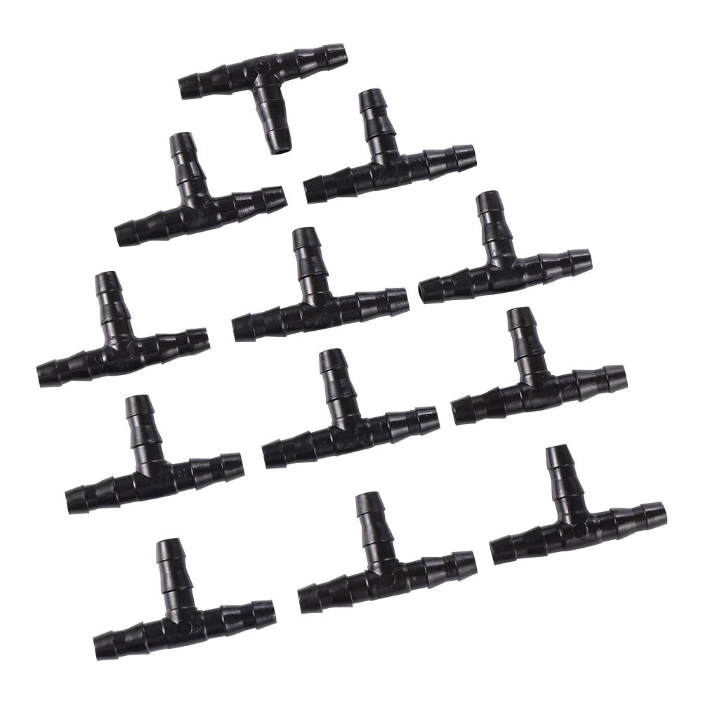 20 шт., разъем для тройника с зазубринами, разъемы для шланга для ирригационной воды, тройник с зазубринами 1/4 дюйма, фитинги для труб, столярная капельная система, для шланга диаметром 4 мм