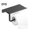 Держатель для туалетной бумаги с полкой из нержавеющей стали, держатель для туалетной бумаги, настенное крепление, винт, водонепроницаемая, устойчивая к ржавчине полка для телефона, держатель для духов